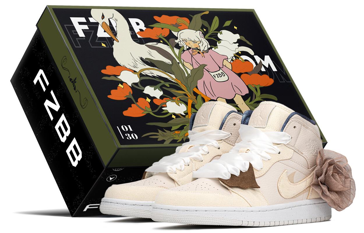 

Кроссовки Air Jordan 1 Vintage Basketball Shoes Women's High-top Brown, хаки