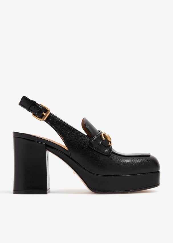 

Туфли Gucci Horsebit Slingback, черный