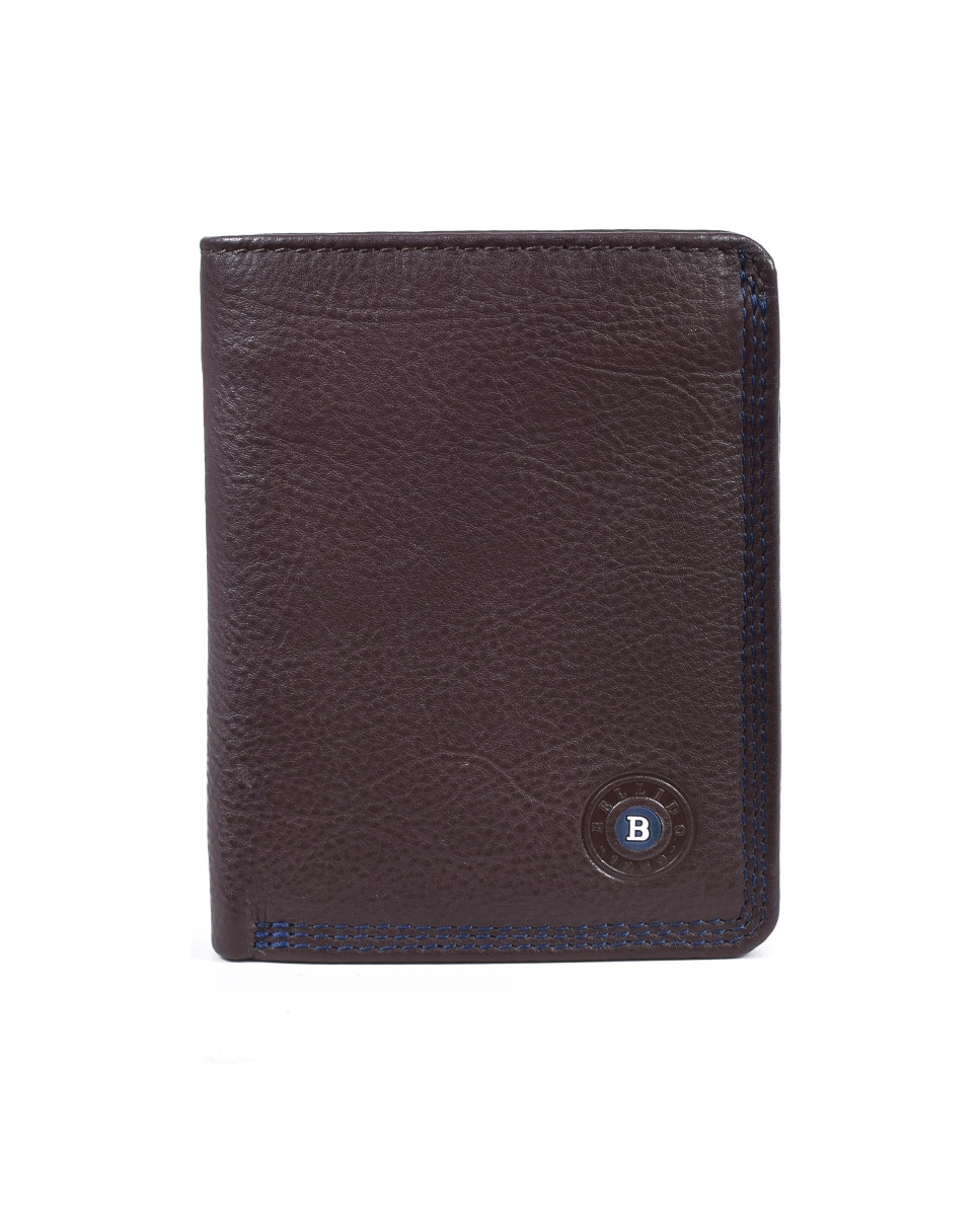 цена Мужской кожаный кошелек коричнево-синего цвета с внутренней сумочкой Miguel Bellido, мультиколор