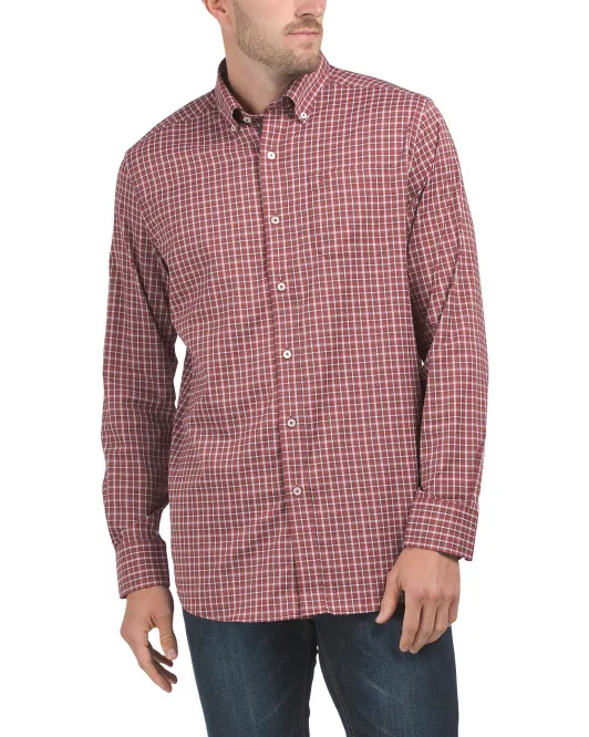 

Спортивная рубашка в клетку Intercoastal Performance Southern Tide, красный