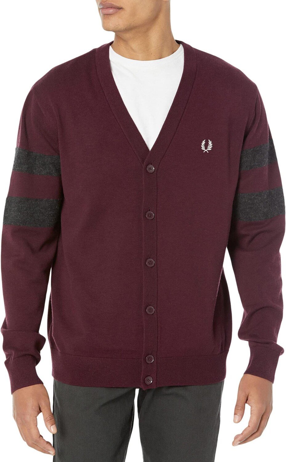 

Свитер Tipped Sleeve Cardigan Fred Perry, цвет Oxblood