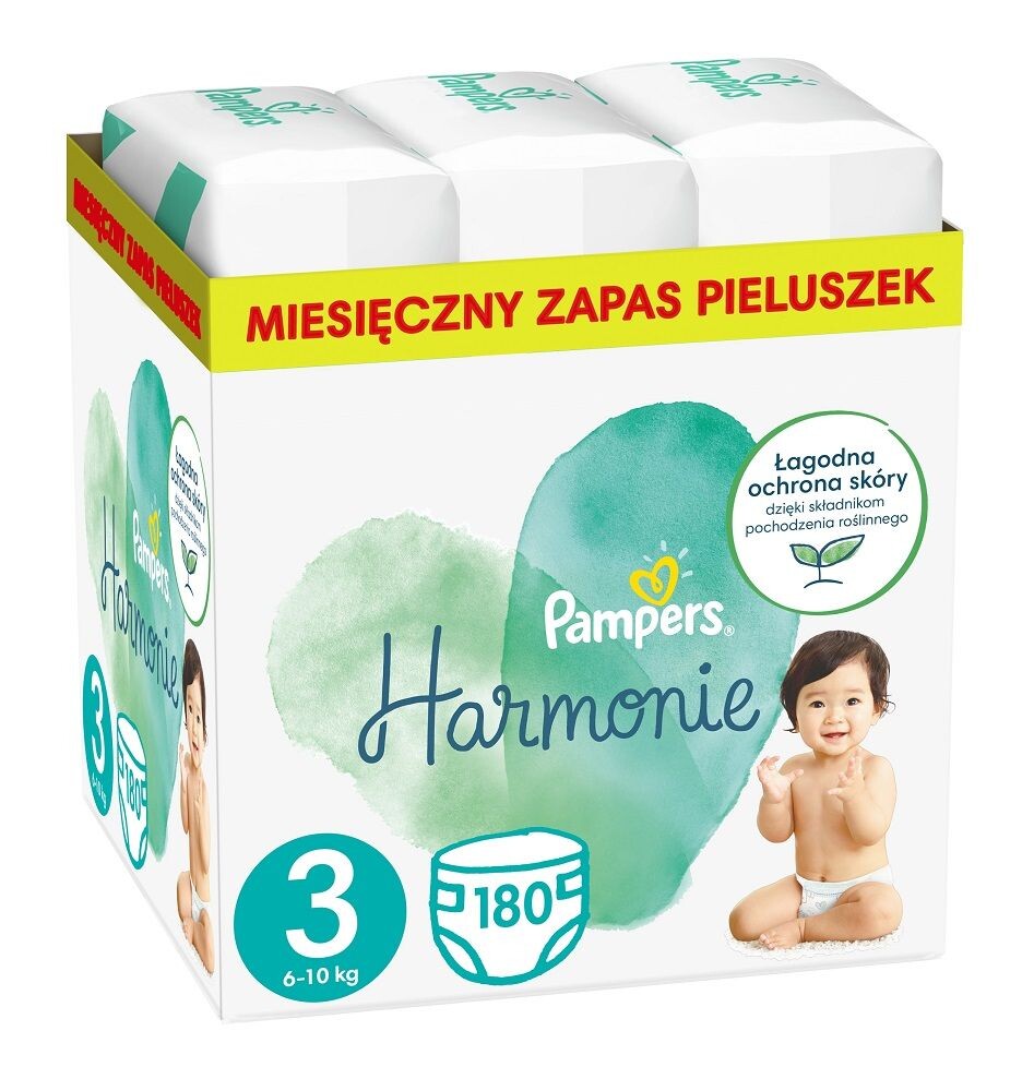 

Одноразовые подгузники для детей Pampers Harmonie 3, 180 шт