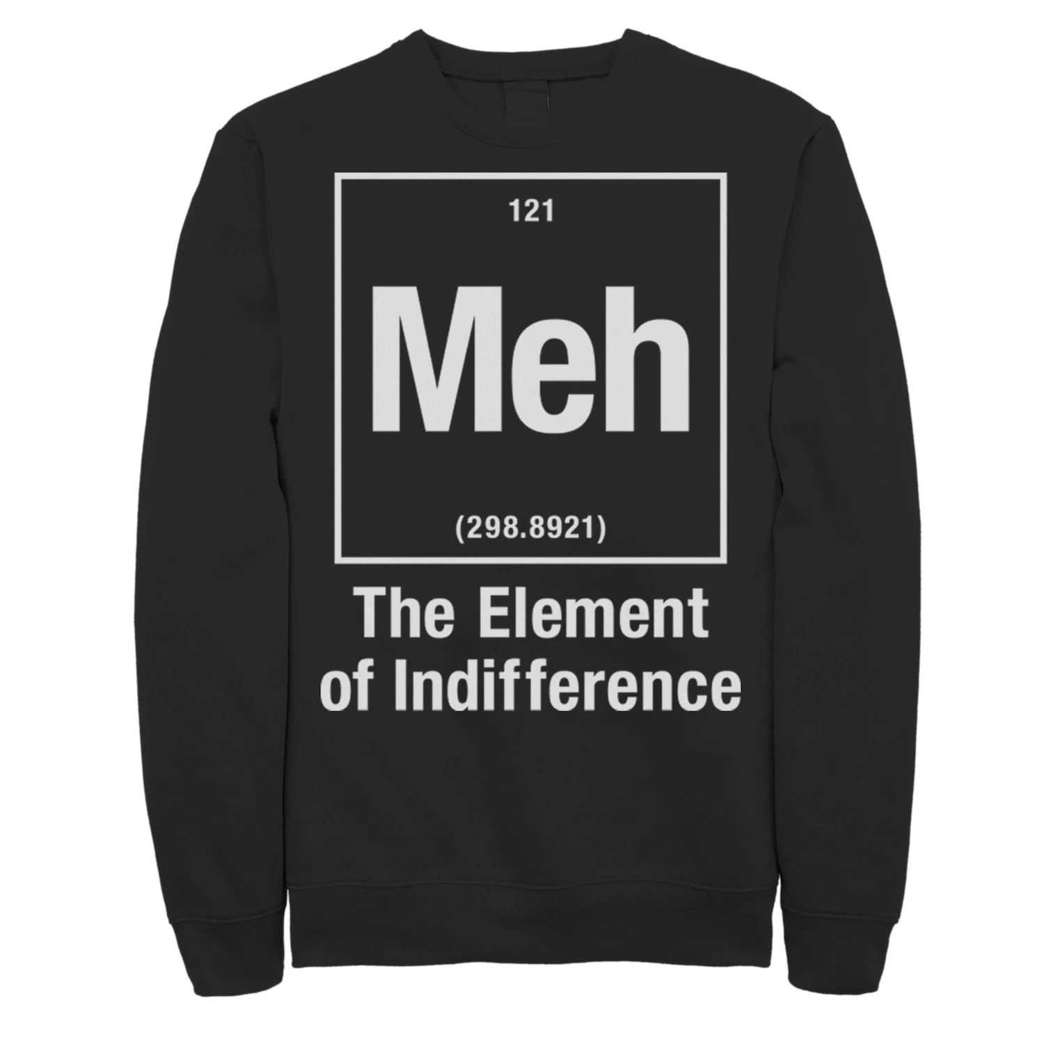 Мужской свитшот Element of Indifference Periodic Table Science Licensed Character