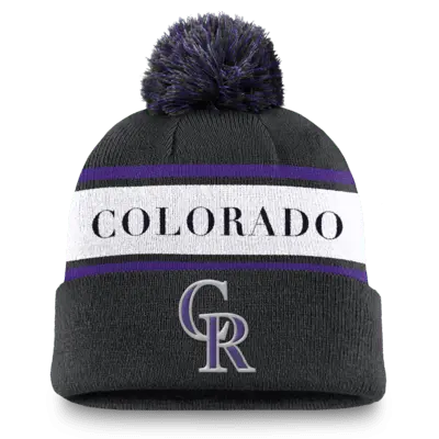 

Шапка Nike Colorado Rockies Team Stripe Peak, черный