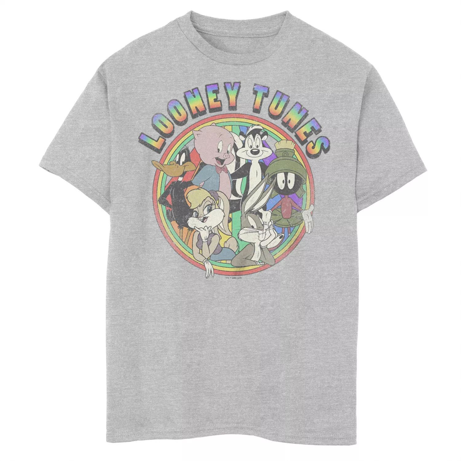 

Футболка с рисунком Looney Tunes Rainbow Circle Lineup для мальчиков 8–20 лет Licensed Character