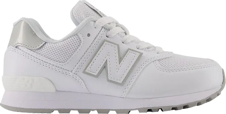 

Кроссовки 574 Little Kid 'White Silver Metallic', белый