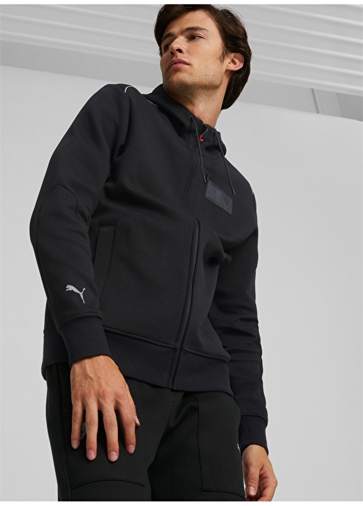 Черная мужская куртка на молнии с капюшоном Puma