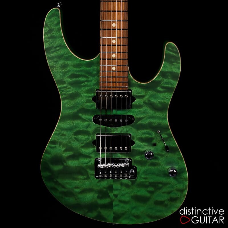 

Электрогитара Suhr Modern Custom - Satin Trans Green - Quilt Maple Top