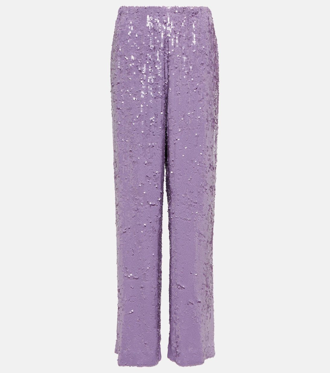 Прямые брюки с пайетками Dries Van Noten, фиолетовый