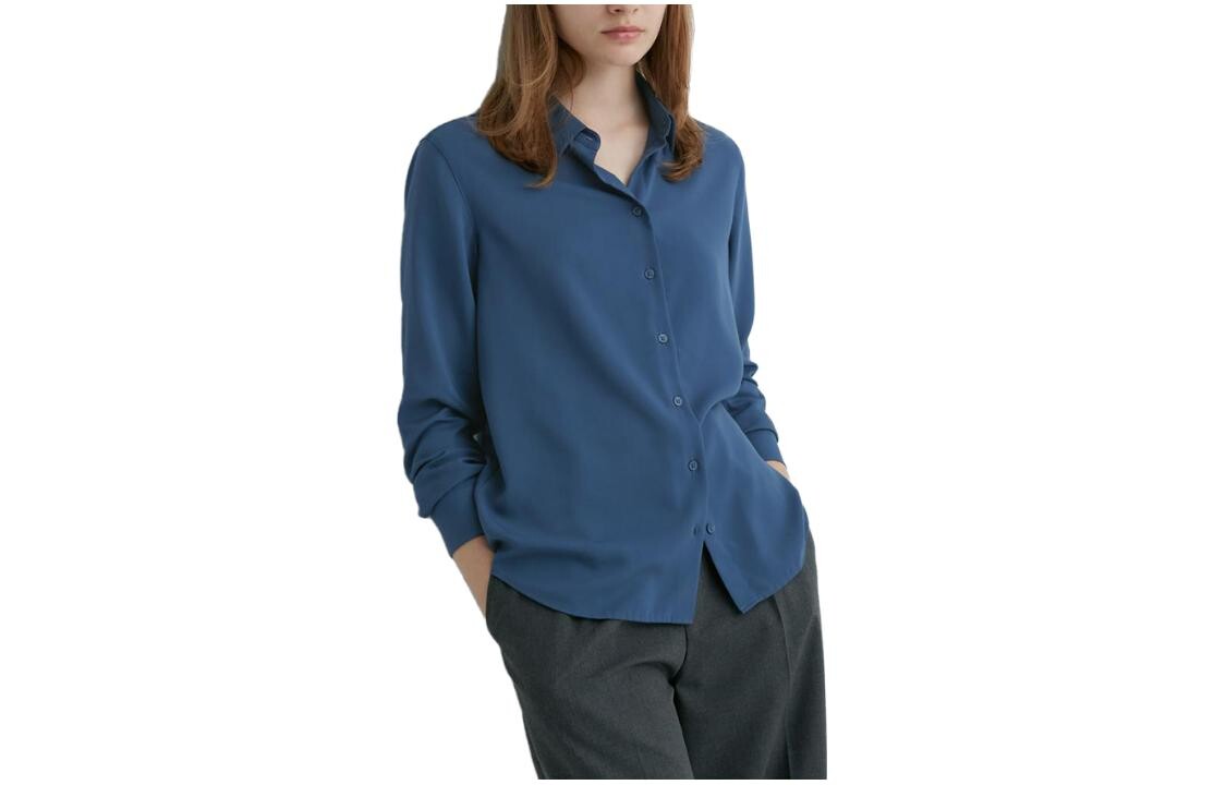 

Женская рубашка UNIQLO, цвет Blue
