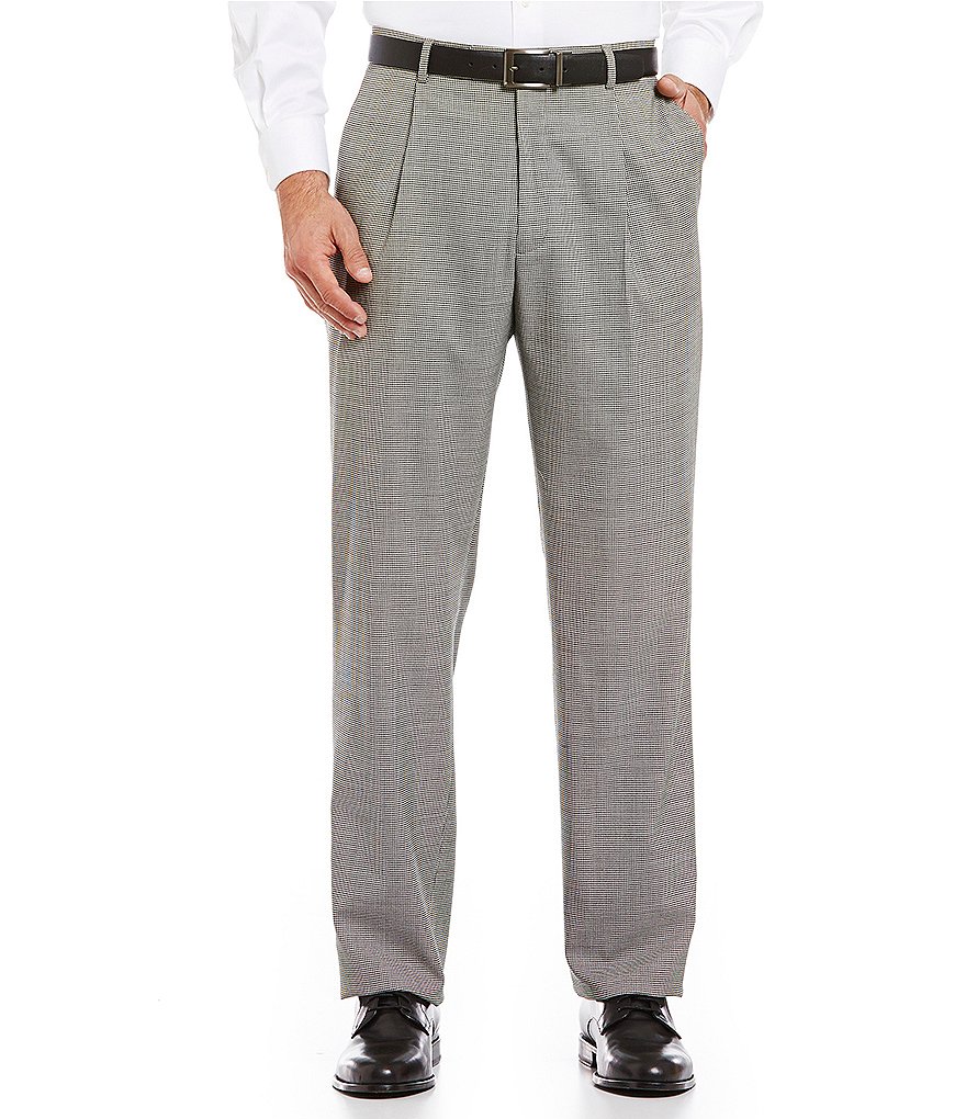 Классические брюки Hart Schaffner Marx с узором «гусиные лапки» и одинарными складками, черный
