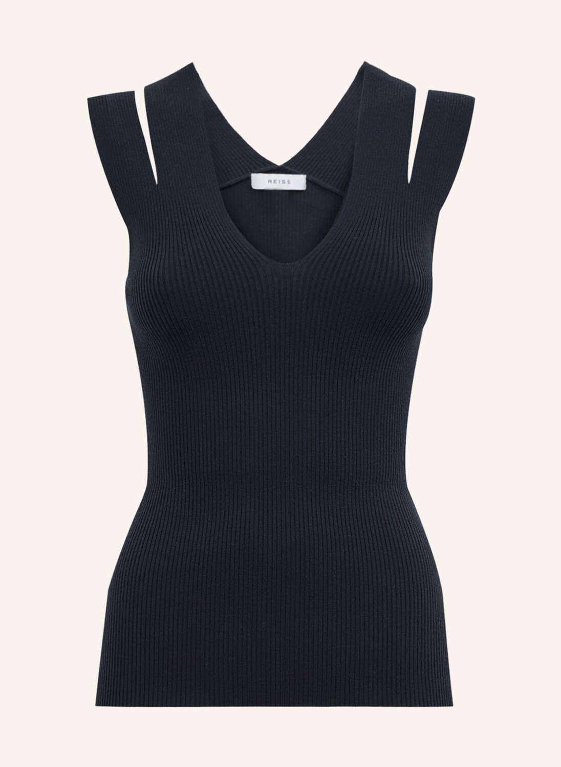 

Вязаный топ REISS NINA mit Cut-outs, темно-синий