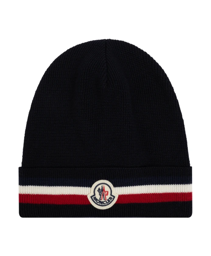 

Шерстяная шапка Moncler, синий