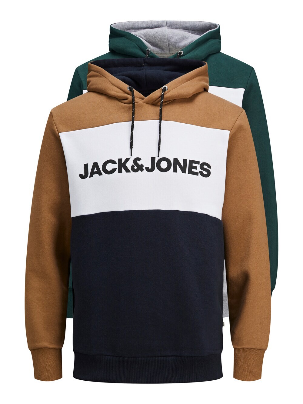 

Толстовка JACK & JONES, светло-коричневый/темно-зеленый