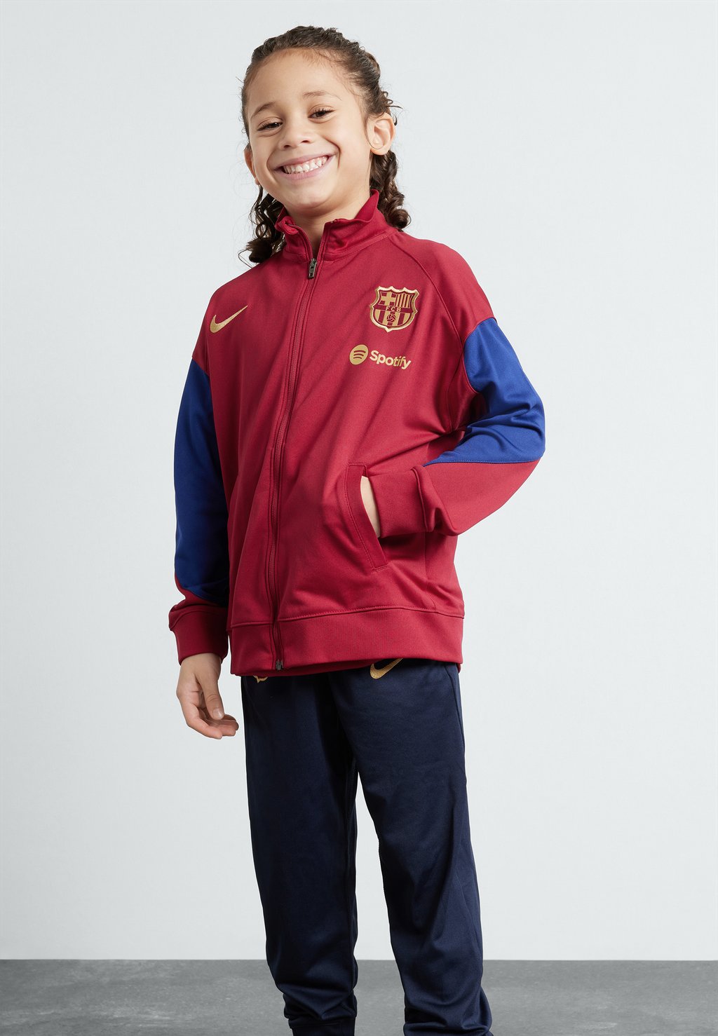 Комплект FC BARCELONA LITTLE KIDS STRIKE TRACKSUIT Nike, цвет noble red/deep royal blue/club gold