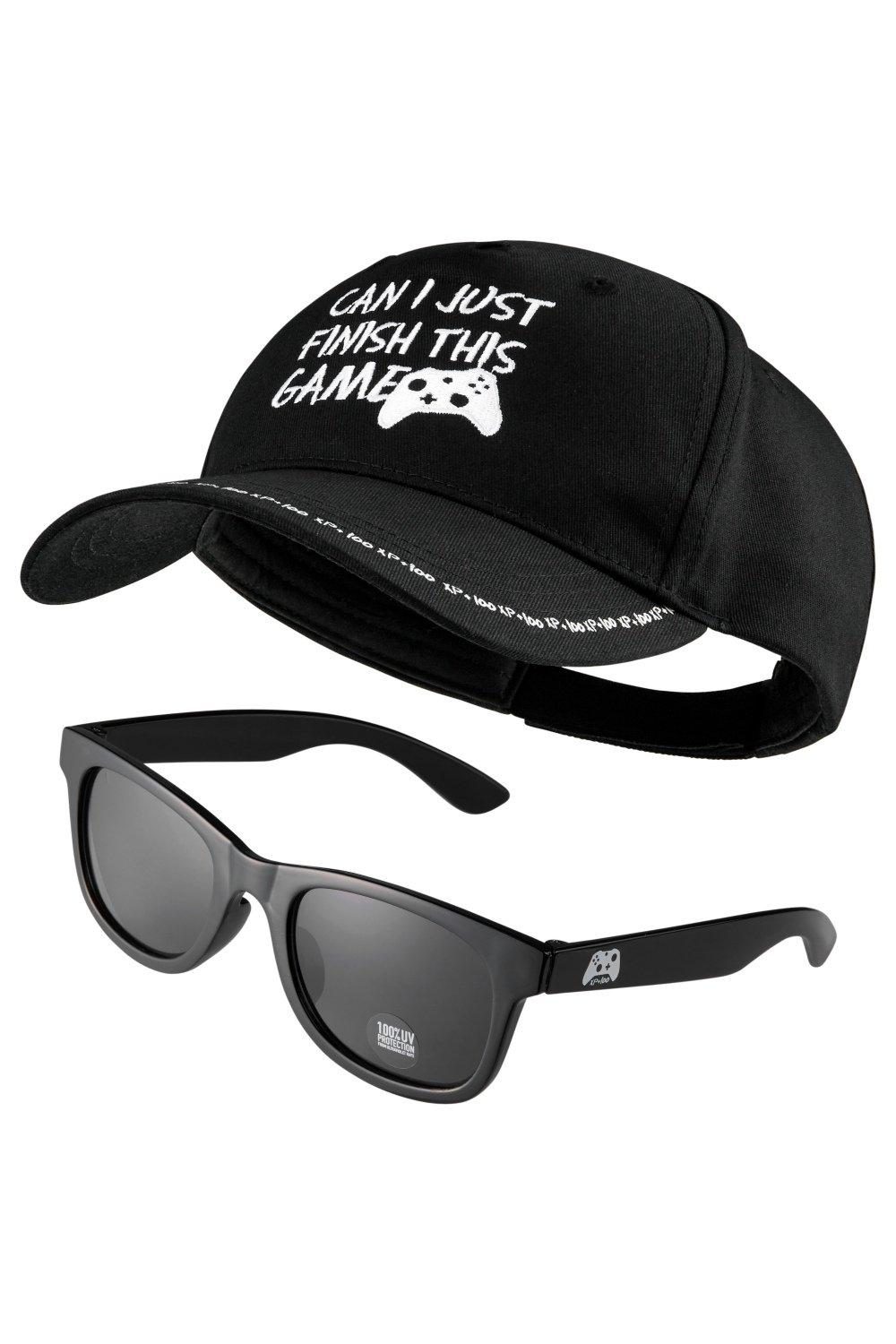 Набор бейсбольной кепки и солнцезащитных очков CityComfort, черный al кепка с защитой от солнца пустая спортивная кепка уличная солнцезащитная бейсбольная кепка для тренировок однотонная бейсбольная кепка