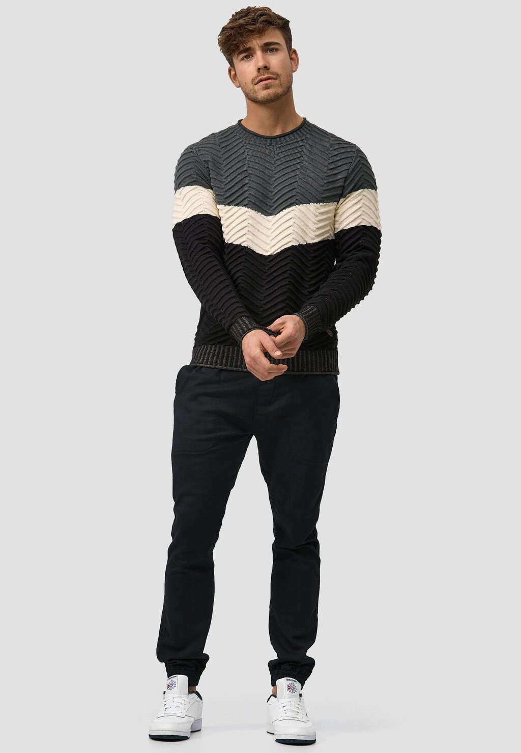 

Вязаный свитер DEAN INDICODE JEANS, цвет urban green