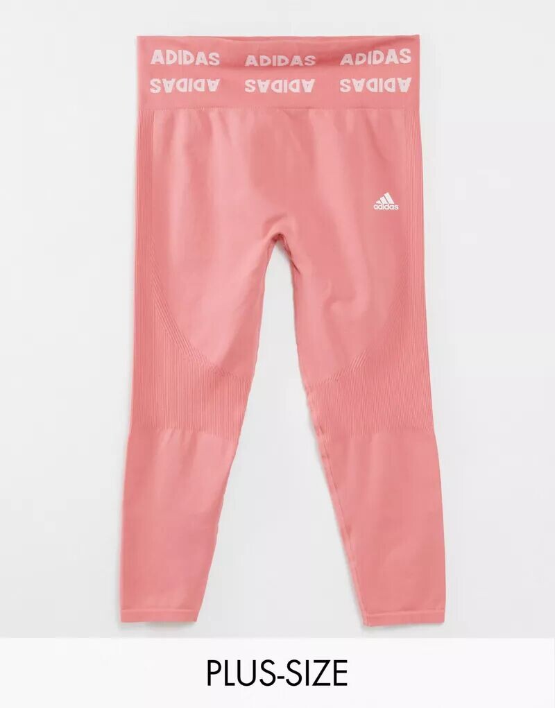 

Розовые бесшовные леггинсы adidas Training Plus Aeroknit adidas performance
