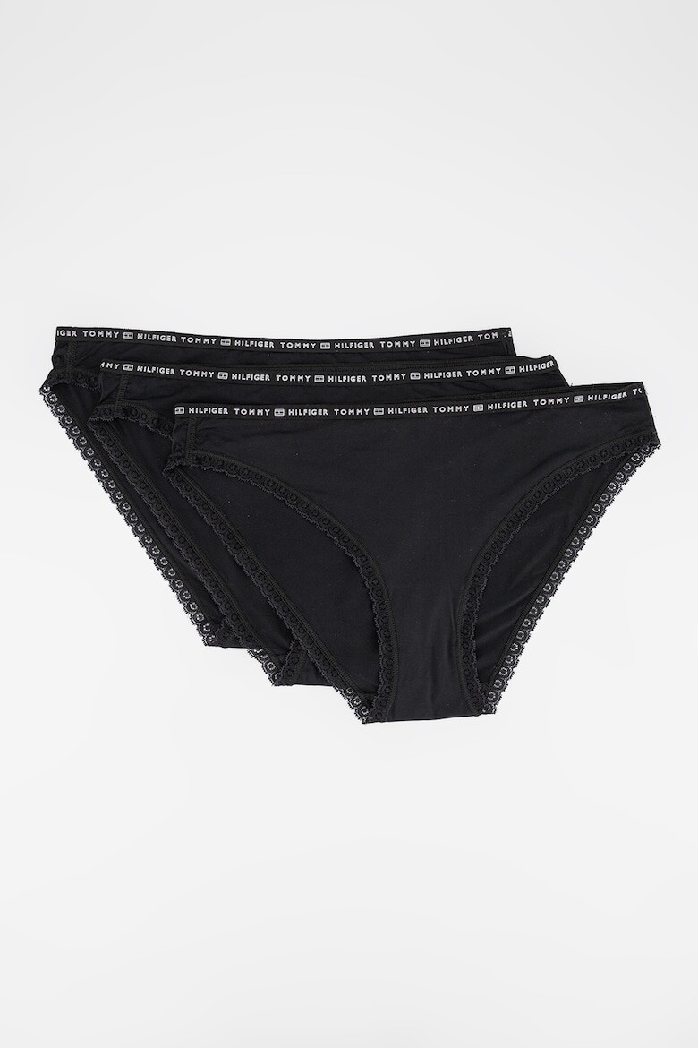 

Бикини с кружевными концами - 3 пары Tommy Hilfiger, черный