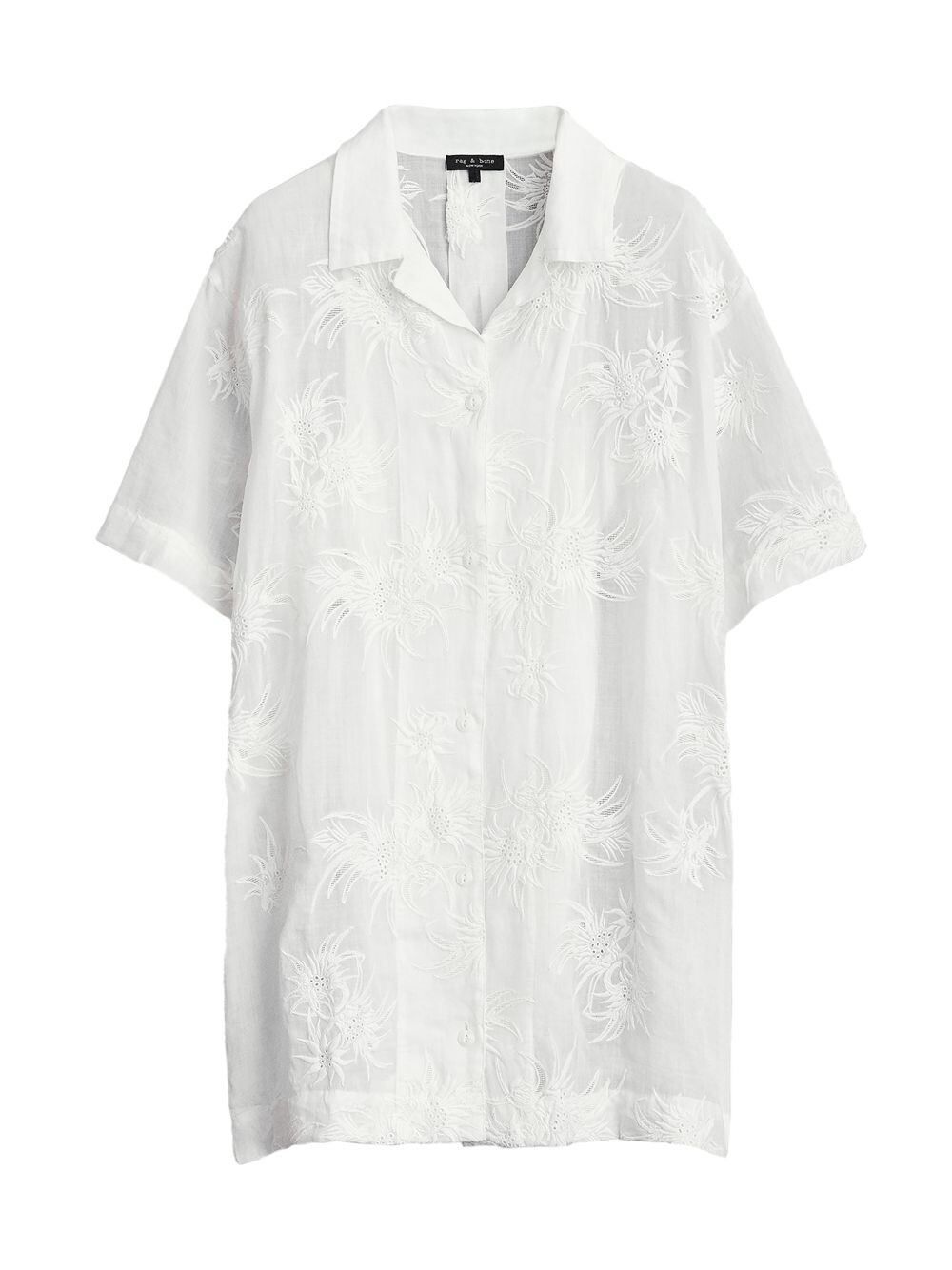 

Мини-платье-рубашка Reed с цветочной вышивкой rag & bone, белый