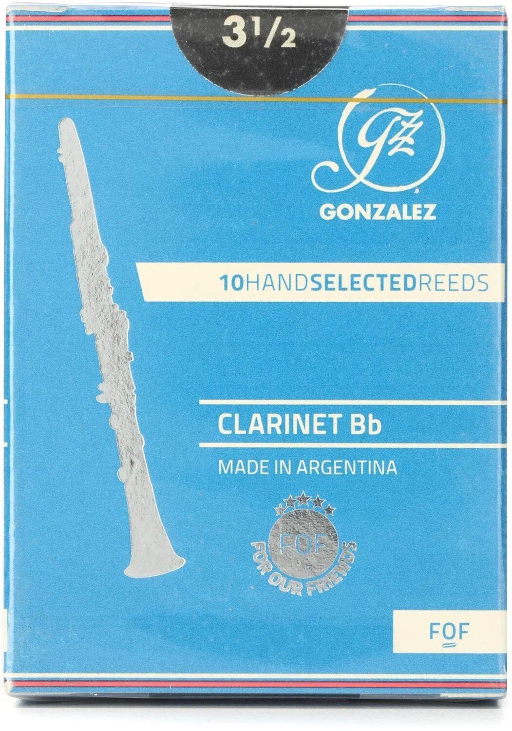 

Трости Gonzalez Reeds FOF для Bb кларнета — 3,5 (10 шт. в упаковке)