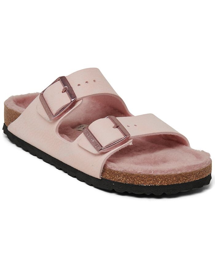 

Женские сандалии из микрофибры из овчины Arizona от Finish Line Birkenstock, розовый