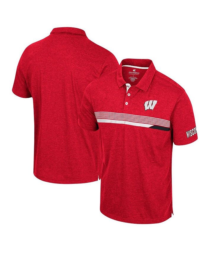 

Мужская рубашка-поло Red Wisconsin Badgers No Issueo Colosseum, красный