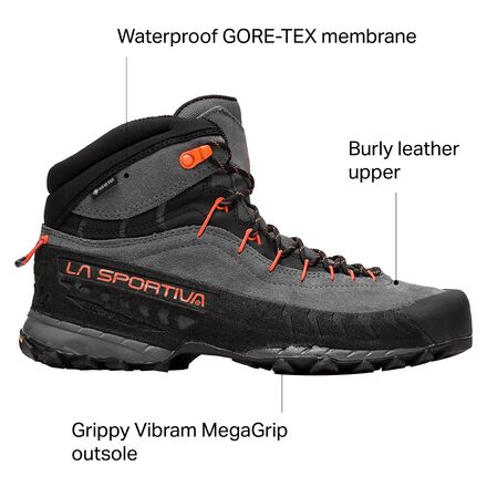 

Ботинки TX4 Mid GTX Approach мужские La Sportiva, цвет Carbon/Flame