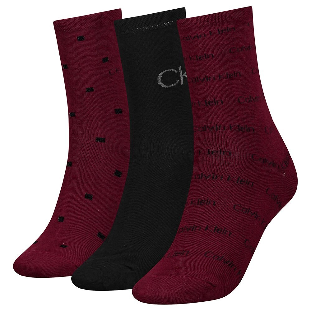 

Носки Calvin Klein Lurex Logo Giftbox 3 шт, красный