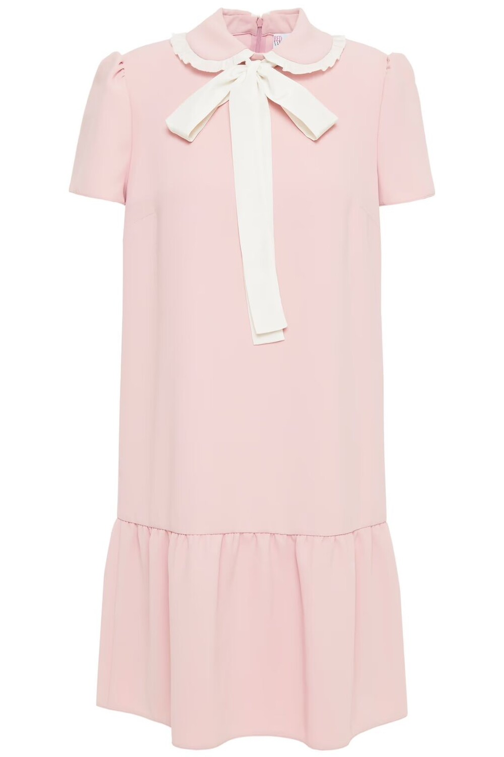 

Платье мини из крепа с бантом Redvalentino, пастельно-розовый
