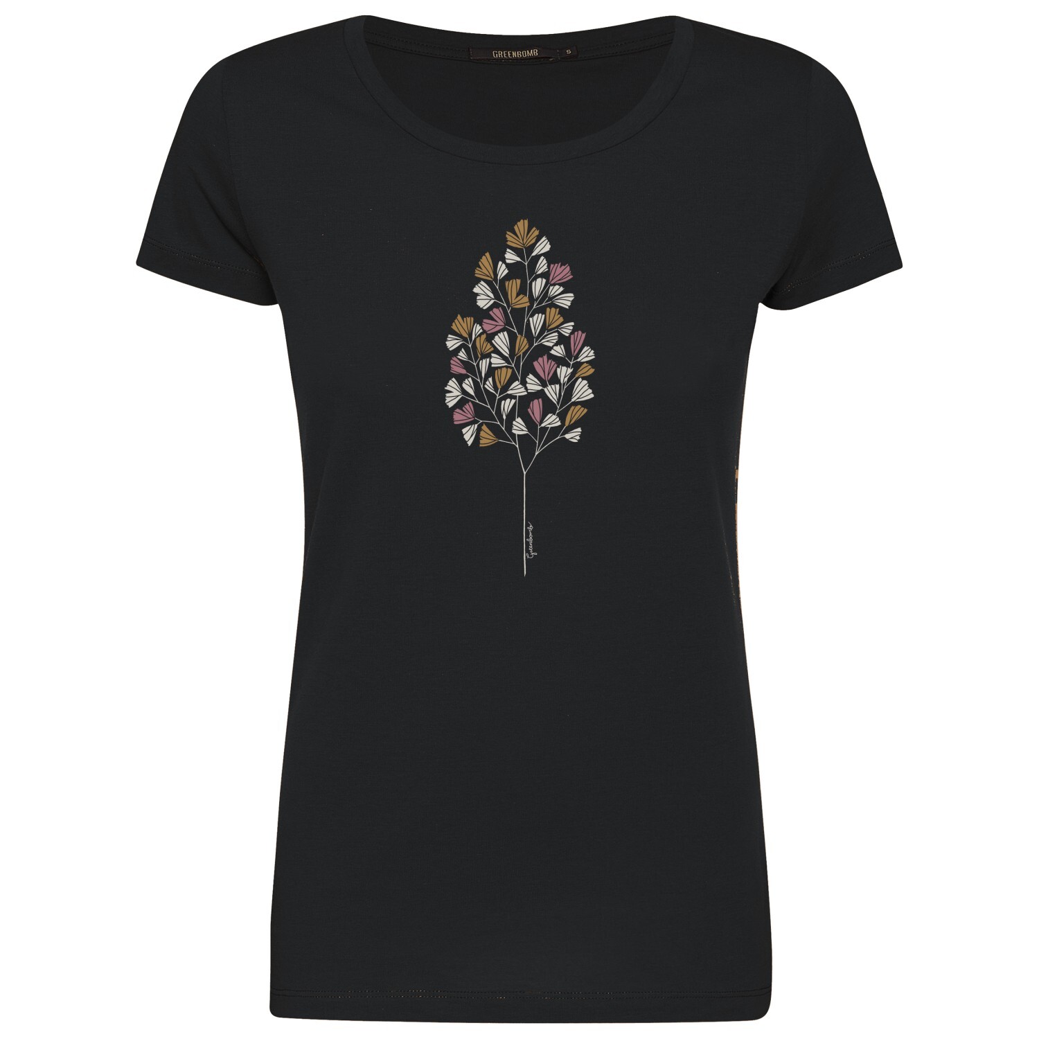 

Футболка Greenbomb Nature Fall Leaves Loves T-Shirt Cotton, черный