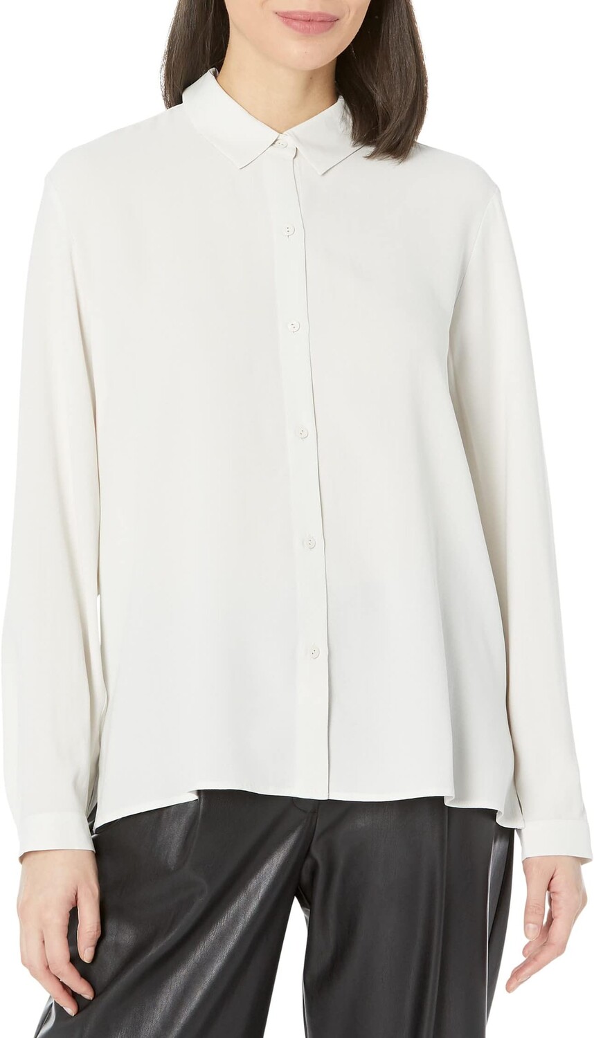 

Классическая рубашка с воротником Eileen Fisher, цвет Bone