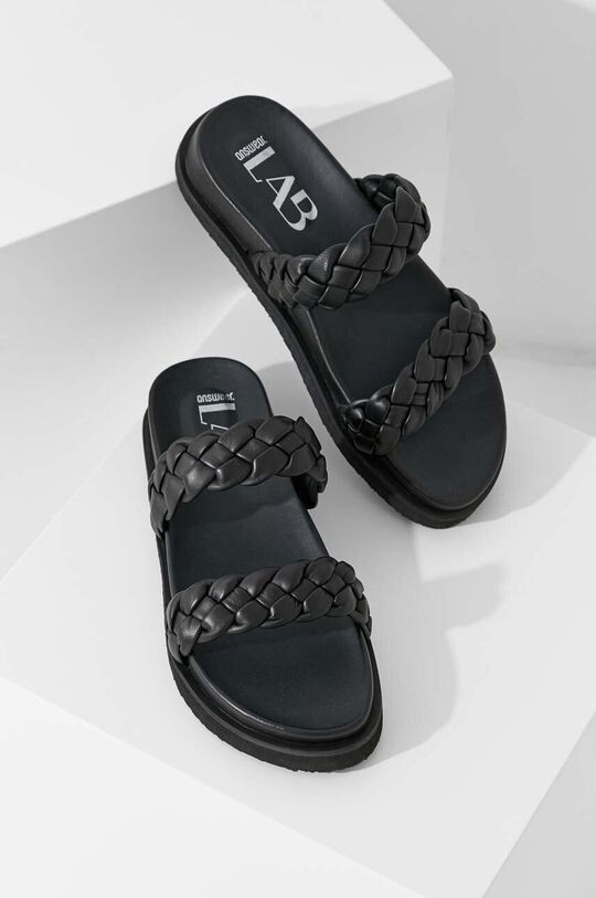 

Кожаные шлепанцы Answear Lab, черный