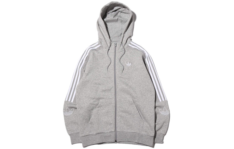 

Мужская толстовка на молнии Adidas Originals серого цвета
