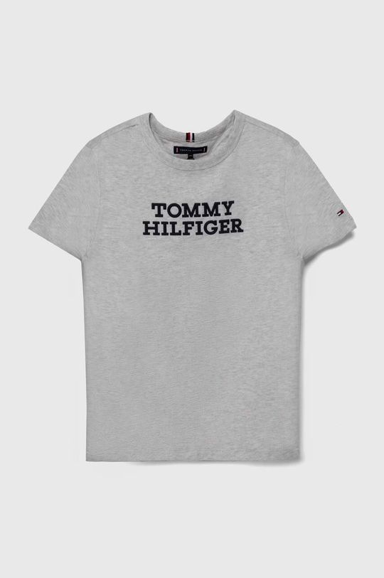 Хлопковая футболка для детей Tommy Hilfiger, серый