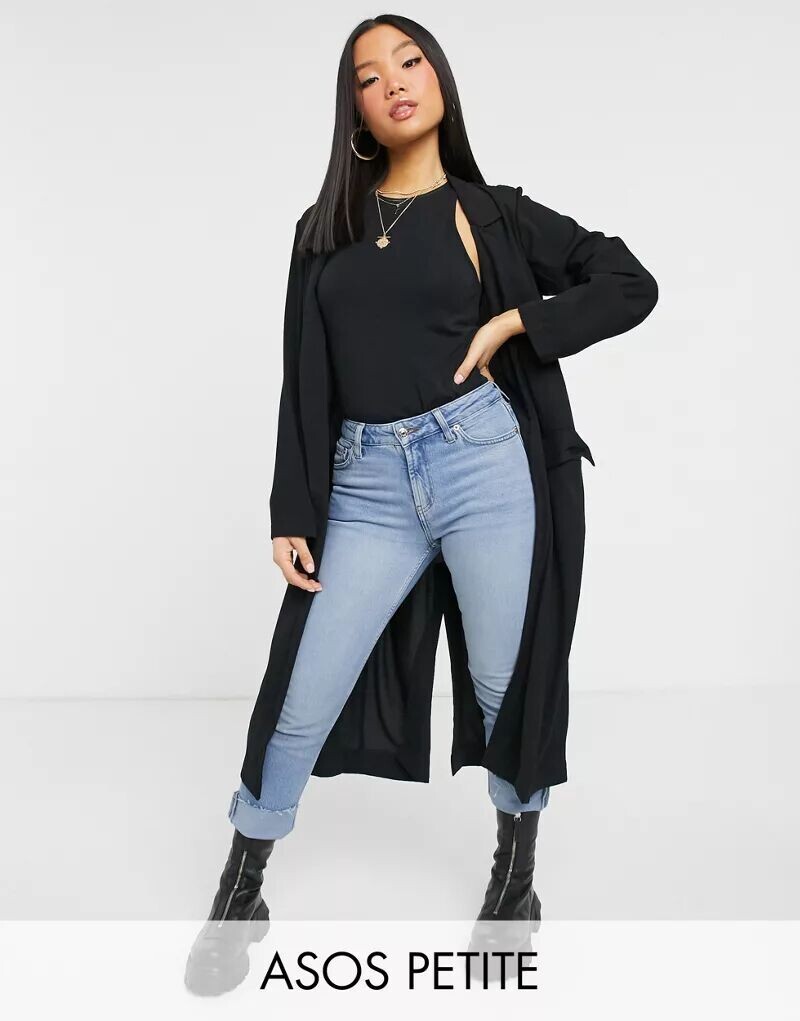 

Черная мягкая пуховик ASOS DESIGN Petite