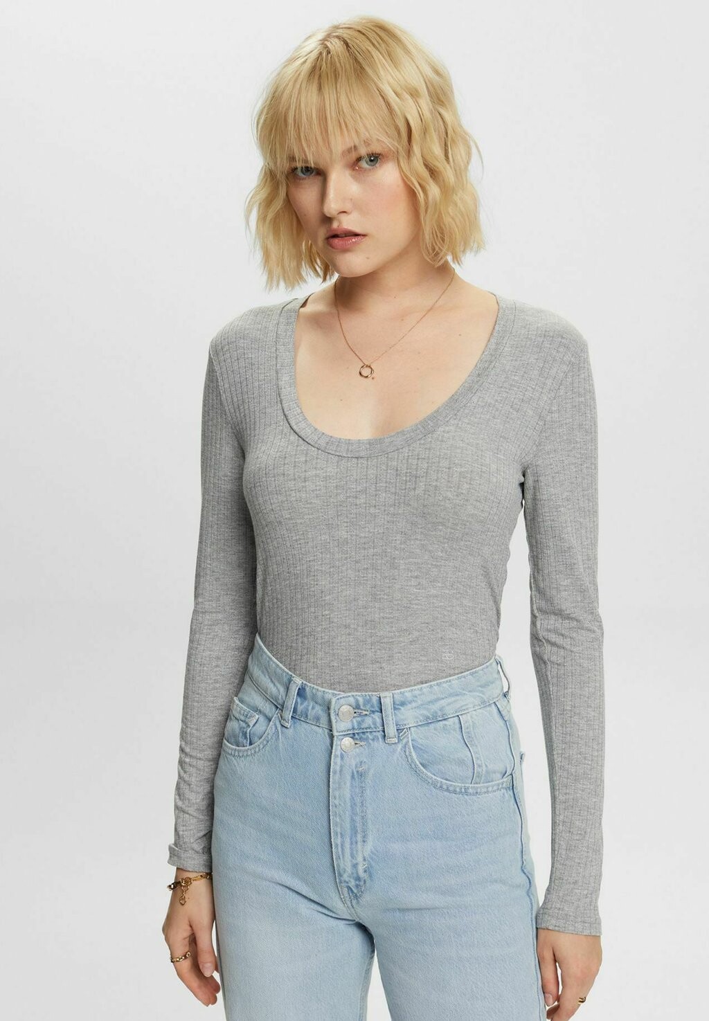 

Рубашка с длинным рукавом Esprit Collection, цвет medium grey