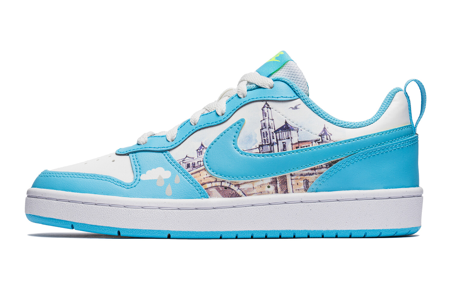 

Кроссовки для скейтбординга Court Borough женские, низкие, белые/синие Nike, Синий, Кроссовки для скейтбординга Court Borough женские, низкие, белые/синие Nike