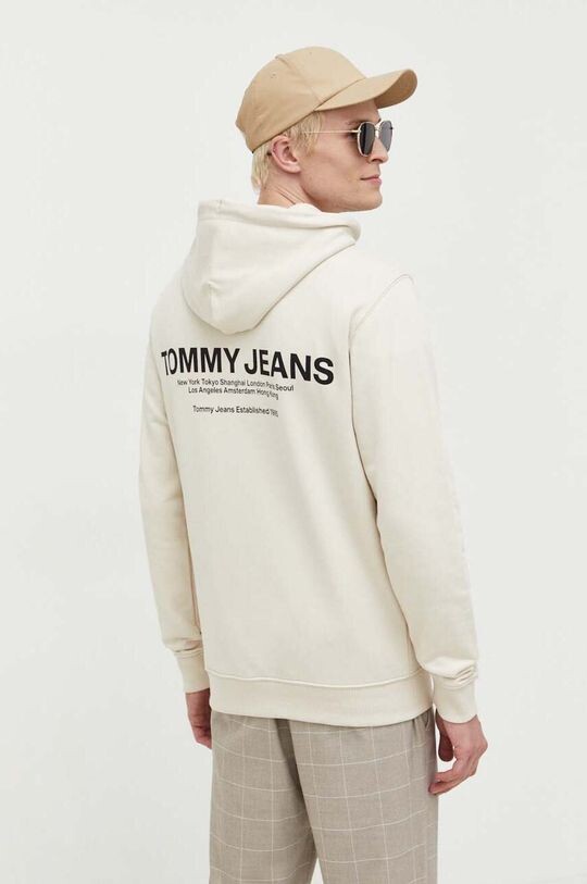 

Хлопковая толстовка Tommy Jeans, бежевый