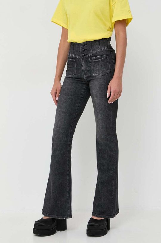 Джинсы Miss Sixty, черный расклешенные джинсы с высокой щиколоткой h