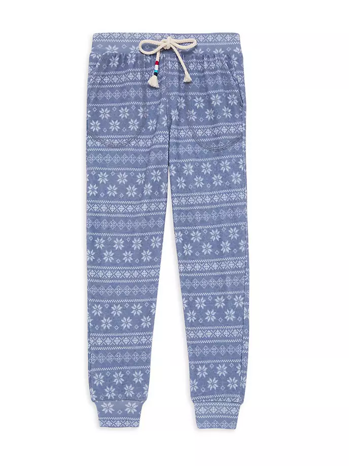 

Джоггеры Fair Isle для маленьких детей и детей Sol Angeles, цвет indigo fair isle