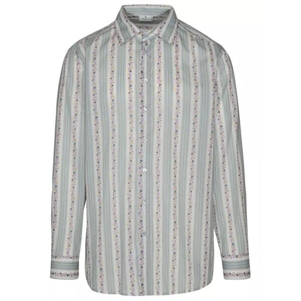 

Футболка rome shirt in teal cotton Etro, синий