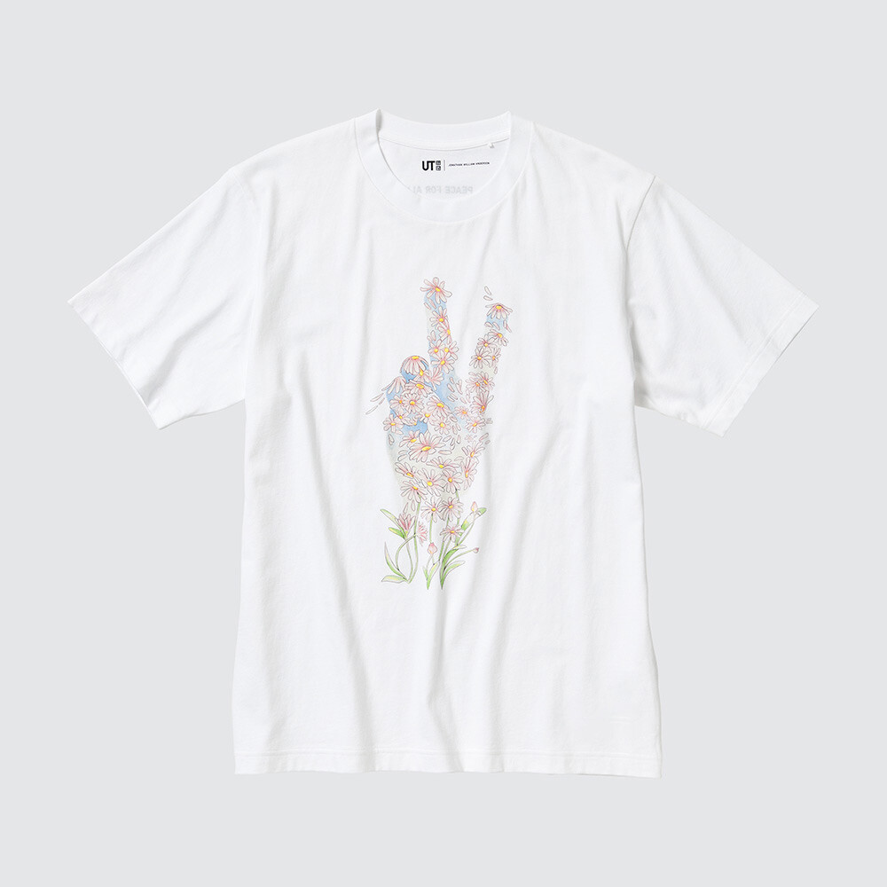 

Футболка Uniqlo JW ANDERSON унисекс для пар с принтом, белый