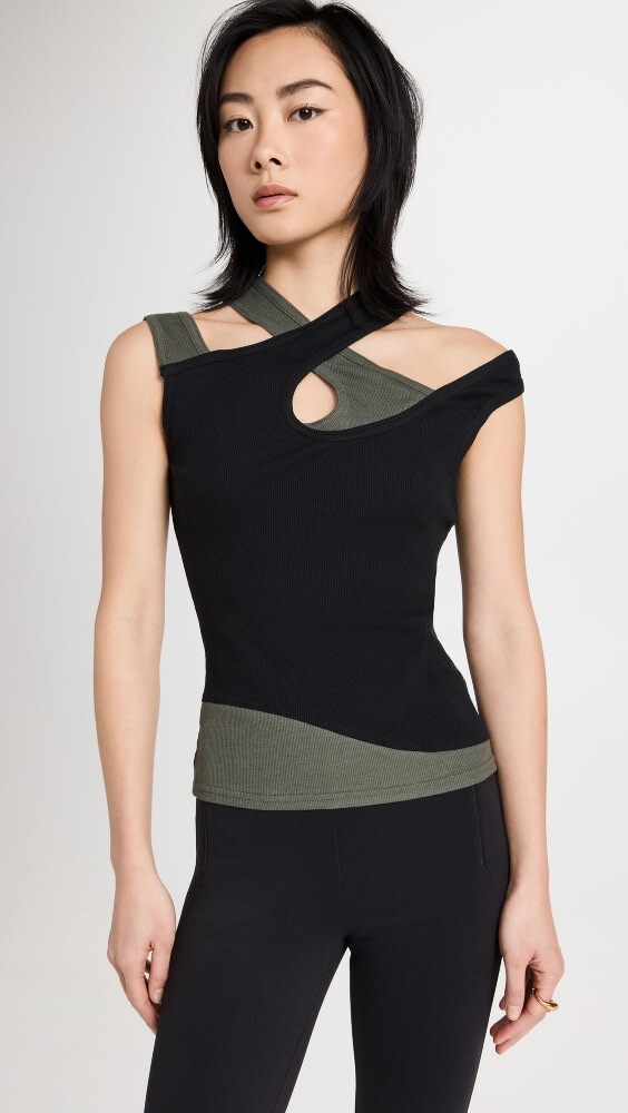 

Майка Monse Asymmetrical Double, черный