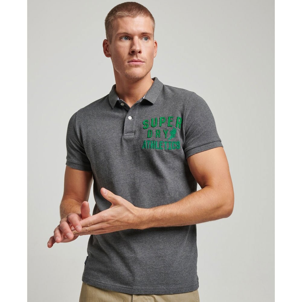 

Поло Superdry Vintage Superstate, серый