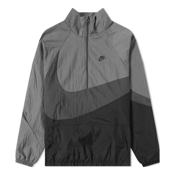 Куртка Nike Swoosh Woven Half Zip Jacket 'Black Anthracite Dark Grey', мультиколор куртка nike swoosh half zip jacket white black белый