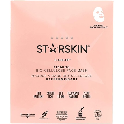 Starskin Close-Up Укрепляющая кокосовая биоцеллюлозная маска для лица «Вторая кожа»
