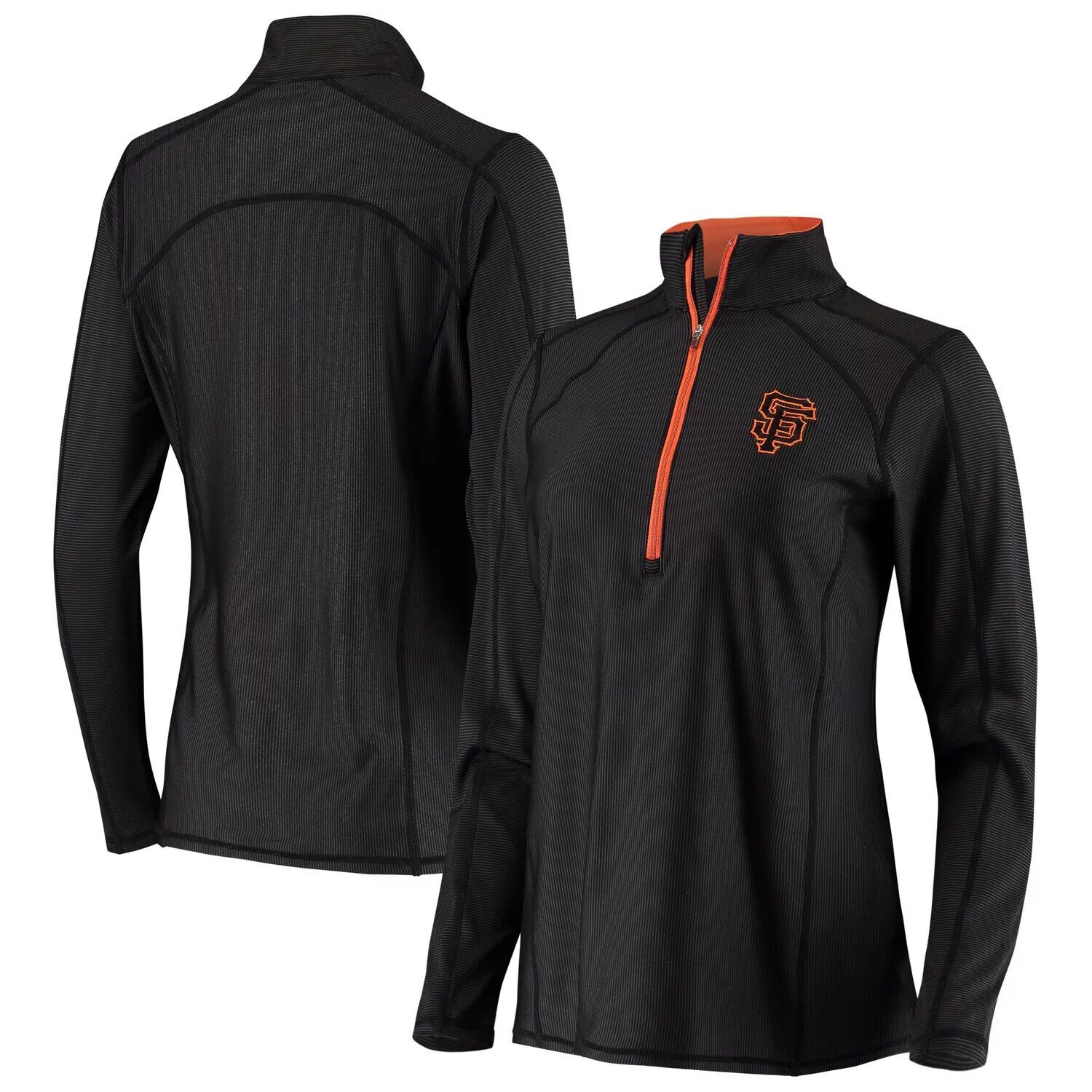 

Женская сухая куртка с молнией до половины длины Antigua San Francisco Giants Tempo Desert черного цвета Antigua