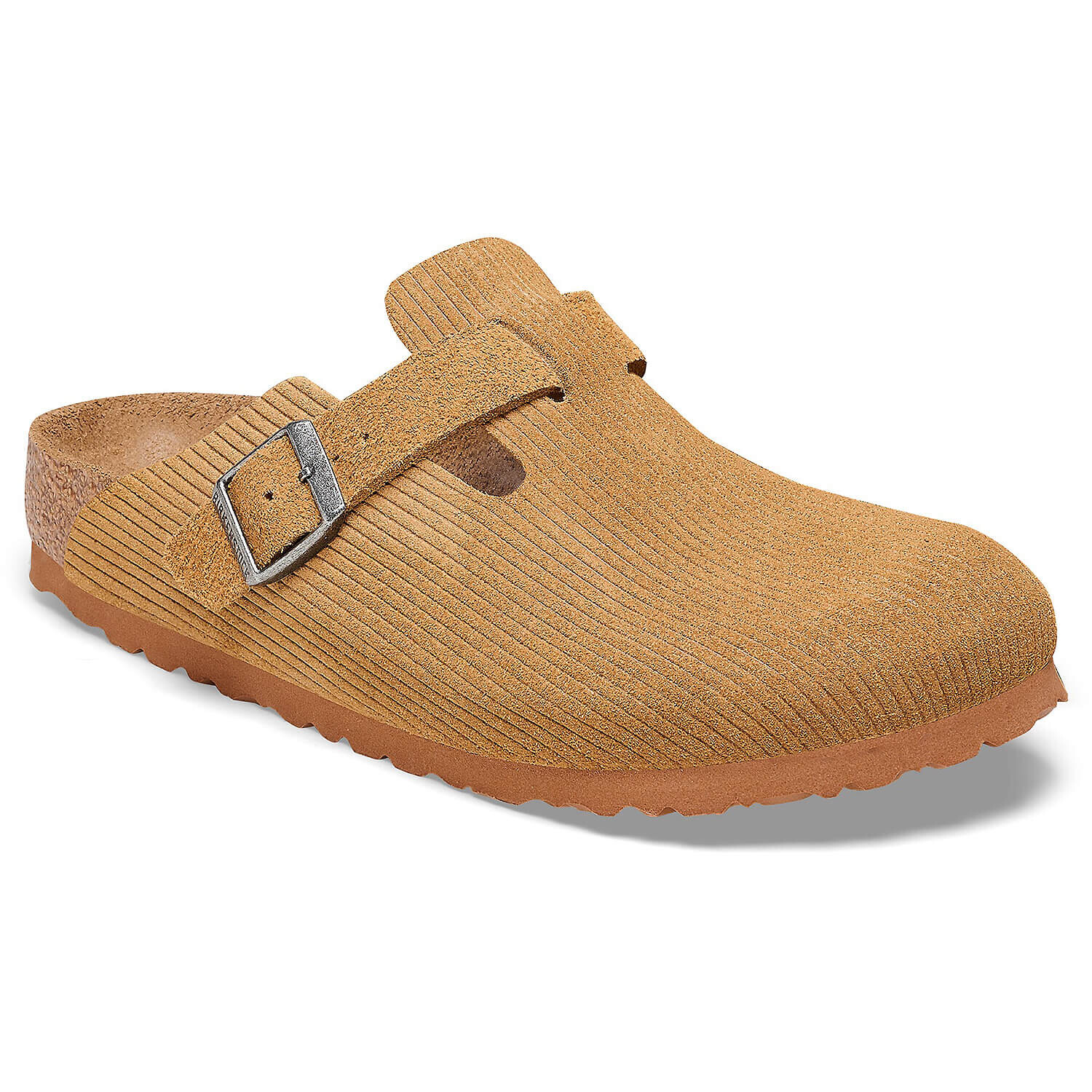 

Тапочки Birkenstock Sandale Boston Suede Embossed, светло-коричневый