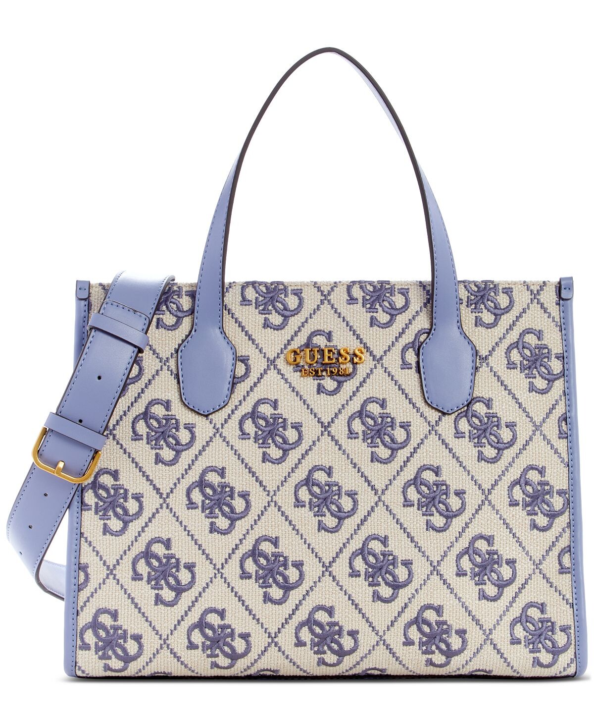 

Сумка-тоут среднего размера с двумя отделениями Silvana Monogram GUESS